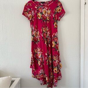 FLORYDAY Hot pink Floral dress Size Small